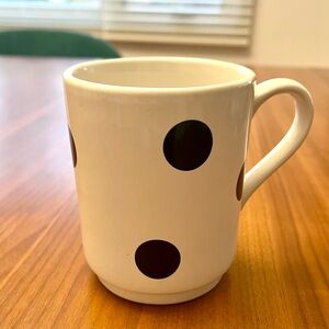 Kate Spade Lenox Black and White Polka Dot cup